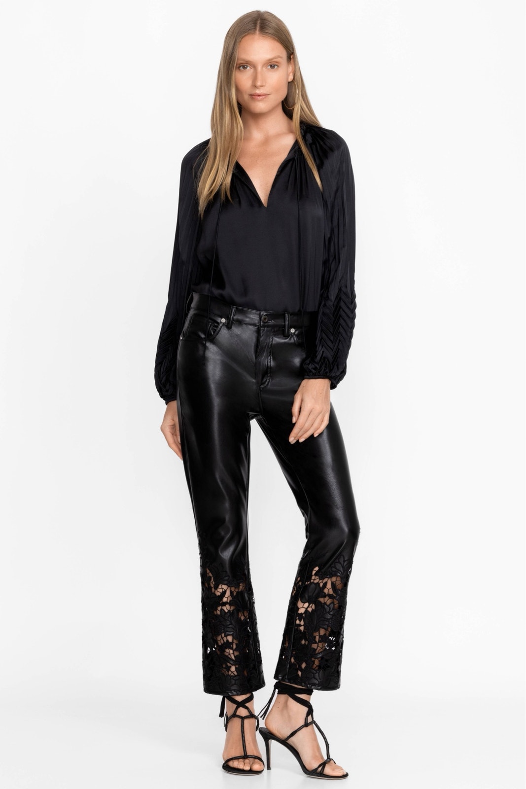 Johnny Was Portia Vegan Leather Pant Black